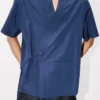 Camisas kimono de manga corta de algodón