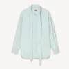 Camisas oversize con lazo en cambray Stone Bleach Camisas oversize con lazo en cambray Stone Bleach