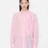 Camisas oversize con lazo en seda mixta Camisas oversize con lazo en seda mixta
