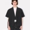 Camisas tipo kimono de manga corta en popelín de algodón Camisas tipo kimono de manga corta en popelín de algodón