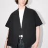 Camisas tipo kimono de manga corta en popelín de algodón Camisas tipo kimono de manga corta en popelín de algodón