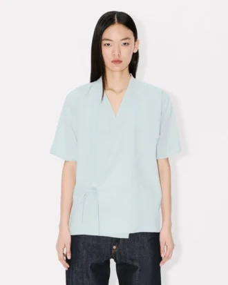 Camisas tipo kimono holgadas en cambray Stone Bleach