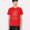 Camiseta ajustada de algodón con bordado «Boke Flower» Camiseta ajustada de algodón con bordado «Boke Flower»