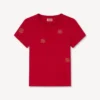 Camiseta bordada con motivos «Boke Flower» en algodón Camiseta bordada con motivos «Boke Flower» en algodón