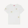 Camiseta bordada con motivos «Boke Flower» en algodón Camiseta bordada con motivos «Boke Flower» en algodón