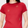 Camiseta bordada con motivos «Boke Flower» en algodón Camiseta bordada con motivos «Boke Flower» en algodón