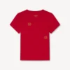 Camiseta bordada con motivos «Boke Flower» en algodón Camiseta bordada con motivos «Boke Flower» en algodón