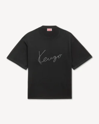 Camiseta bordada «Kenzo Signature» en lana merina