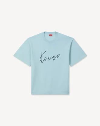 Camiseta bordada «Kenzo Signature» en lana merina