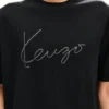 Camiseta bordada «Kenzo Signature» en lana merina Camiseta bordada «Kenzo Signature» en lana merina