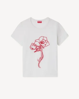 Camiseta con silueta «Kenzo Archive Rose» en algodón