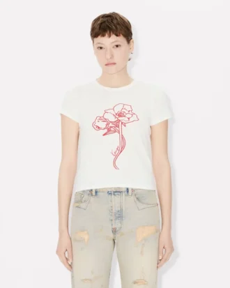 Camiseta con silueta «Kenzo Archive Rose» en algodón