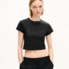 Camiseta corta bordada «Kenzo Signature» de algodón Camiseta corta bordada «Kenzo Signature» de algodón