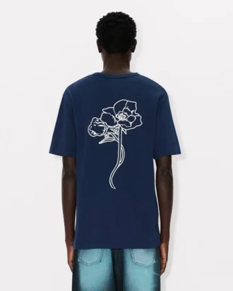 Camiseta de algodón con bordado «Kenzo Archive Rose»