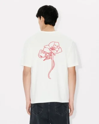 Camiseta de algodón con bordado «Kenzo Archive Rose»