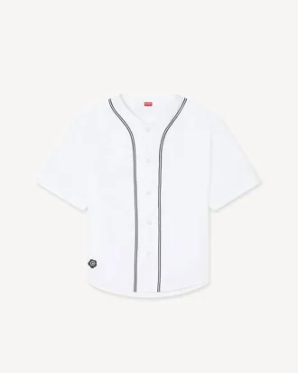 Camiseta de béisbol de manga corta «Boke Flower 2.0» en popelín de algodón
