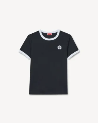 Camiseta de canalé bordada «Boke Flower 2.0»