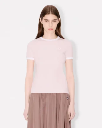 Camiseta de canalé bordada «Boke Flower 2.0»