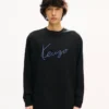 Camiseta de manga larga con bordado «Kenzo Signature» en algodón Camiseta de manga larga con bordado «Kenzo Signature» en algodón