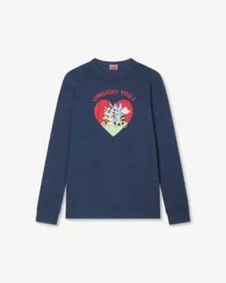 Camiseta de manga larga holgada «Kenzo Cartoon» con siluetas, de algodón