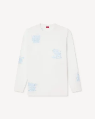 Camiseta de manga larga holgada «Kenzo Cartoon» con siluetas, de algodón