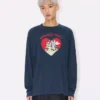 Camiseta de manga larga holgada «Kenzo Cartoon» con siluetas, de algodón Camiseta de manga larga holgada «Kenzo Cartoon» con siluetas, de algodón