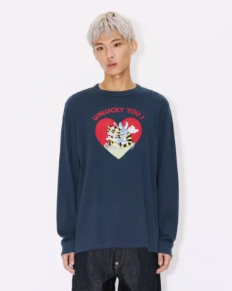 Camiseta de manga larga holgada «Kenzo Cartoon» con siluetas, de algodón