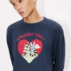 Camiseta de manga larga holgada «Kenzo Cartoon» con siluetas, de algodón Camiseta de manga larga holgada «Kenzo Cartoon» con siluetas, de algodón
