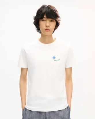 Camiseta entallada bordada «Kenzo Tulip» de algodón