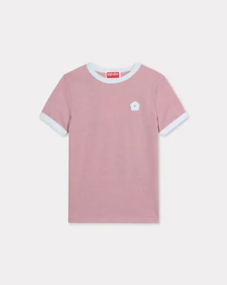 Camiseta entallada con bordado «Boke Flower 2.0» de algodón