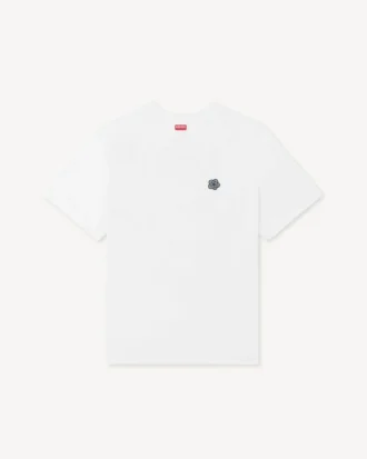 Camiseta holgada con bordado «Boke Flower»