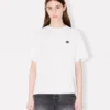 Camiseta holgada con bordado «Boke Flower»