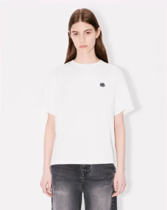 Camiseta holgada con bordado «Boke Flower»