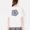 Camiseta holgada con bordado «Boke Flower»