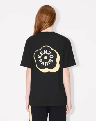 Camiseta holgada de algodón con bordado «Boke Flower 2.0»