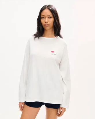 Camiseta holgada de manga larga «Kenzo Tulip» de algodón