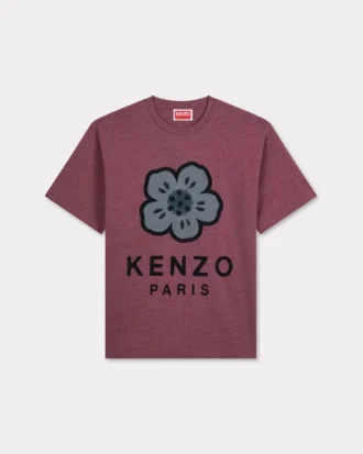 Camiseta oversize con bordado «Boke Flower» en algodón grueso