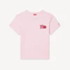 Camiseta pequeña ajustada de algodón con el emblema «Kenzo Paris» bordado Camiseta pequeña ajustada de algodón con el emblema «Kenzo Paris» bordado