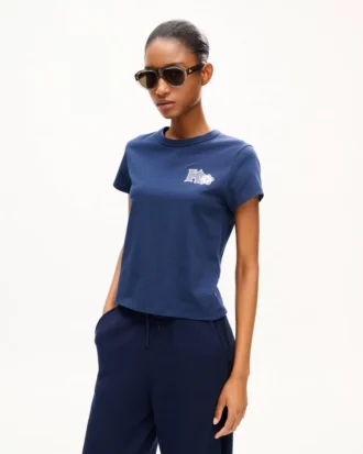 Camiseta pequeña ajustada de algodón con el emblema «Kenzo Paris» bordado