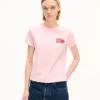 Camiseta pequeña ajustada de algodón con el emblema «Kenzo Paris» bordado Camiseta pequeña ajustada de algodón con el emblema «Kenzo Paris» bordado