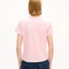 Camiseta pequeña ajustada de algodón con el emblema «Kenzo Paris» bordado Camiseta pequeña ajustada de algodón con el emblema «Kenzo Paris» bordado