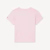 Camiseta pequeña ajustada de algodón con el emblema «Kenzo Paris» bordado Camiseta pequeña ajustada de algodón con el emblema «Kenzo Paris» bordado