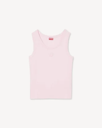 Camiseta sin mangas bordada «Boke Flower 2.0» de algodón