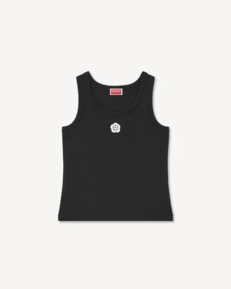 Camiseta sin mangas bordada «Boke Flower 2.0» de algodón