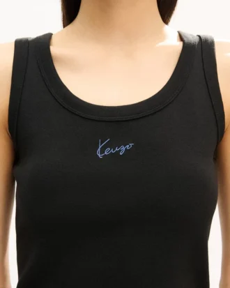 Camiseta sin mangas bordada «Kenzo Signature» de algodón