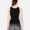 Camiseta sin mangas con bordado «Boke Flower 2.0» en mezcla de viscosa