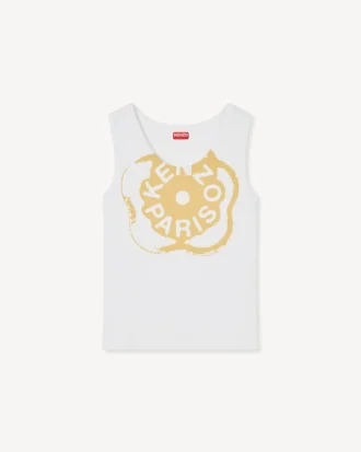 Camiseta sin mangas de canalé «Boke Flower 2.0»