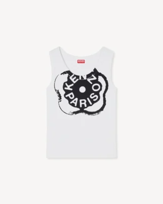 Camiseta sin mangas de canalé «Boke Flower 2.0»
