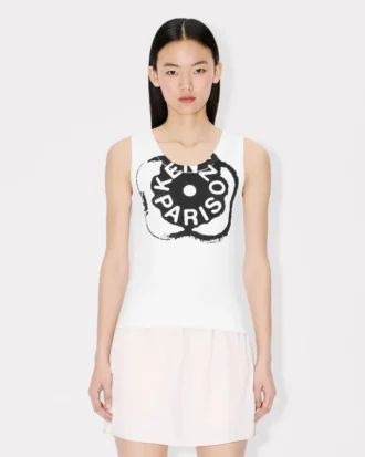 Camiseta sin mangas de canalé «Boke Flower 2.0»