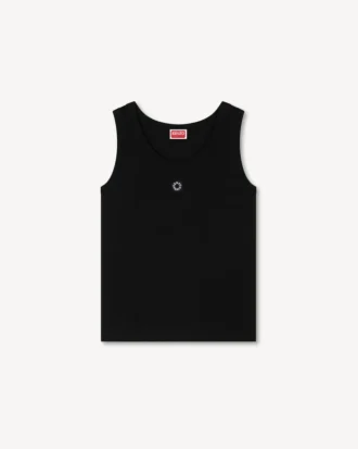 Camiseta sin mangas de canalé con bordado «Boke Flower 2.0» Camiseta sin mangas de canalé con bordado «Boke Flower 2.0»